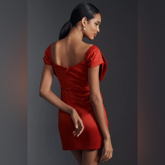 NWT! Anthropologie Red Bardot Mini Bow Dress - Multiple Sizes☁️ - Picture 2 of 9